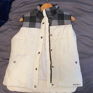 Eddie Bauer White Puffer Vest
